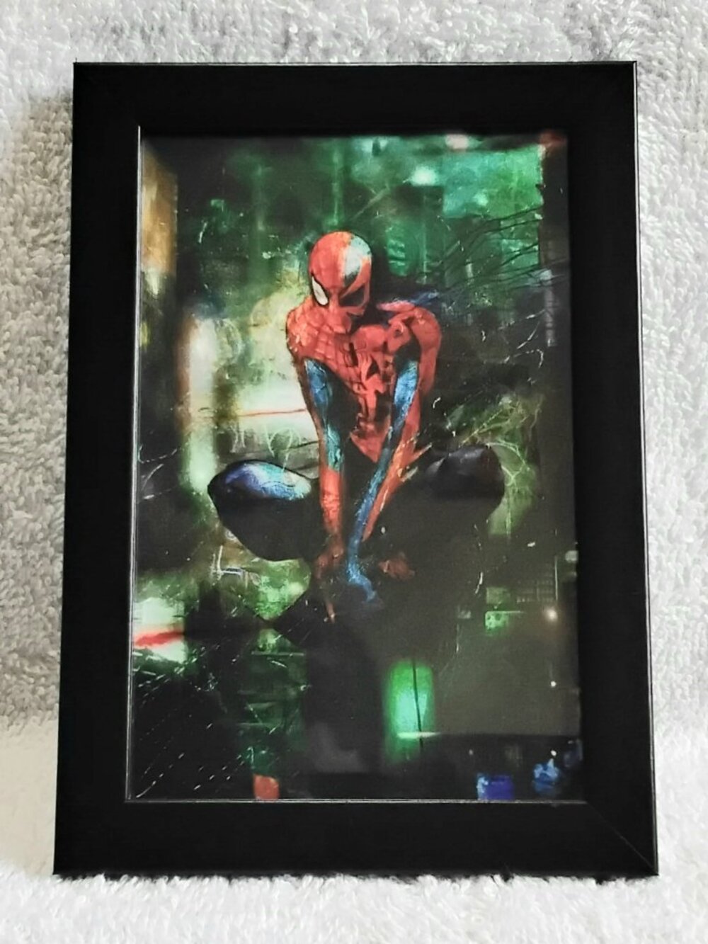 3/$25 4" x 6" Framed Spider-Man Artistic Design Custom Pic!!